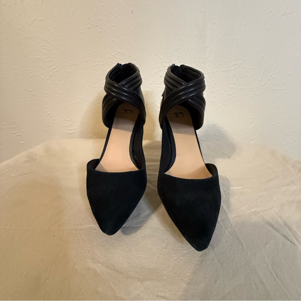 Joe's Jeans Suede and Leather Black Heels